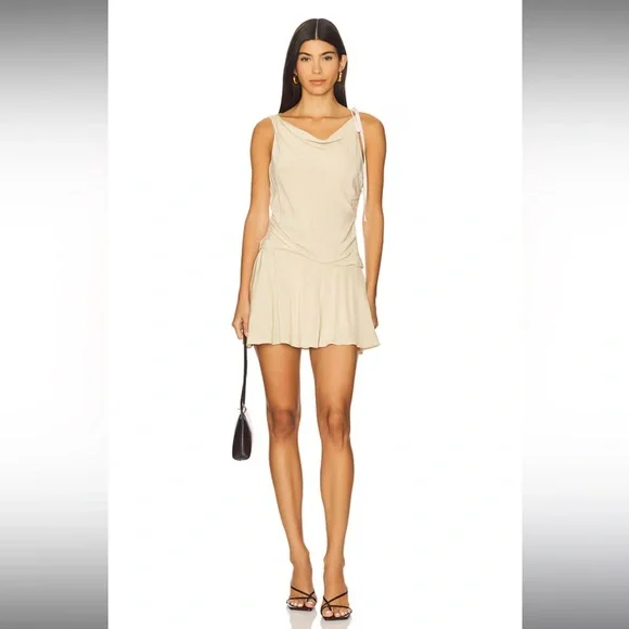 L'Academie by Marianna Tinah Mini Dress in Beige, xs - Picture 1 of 3